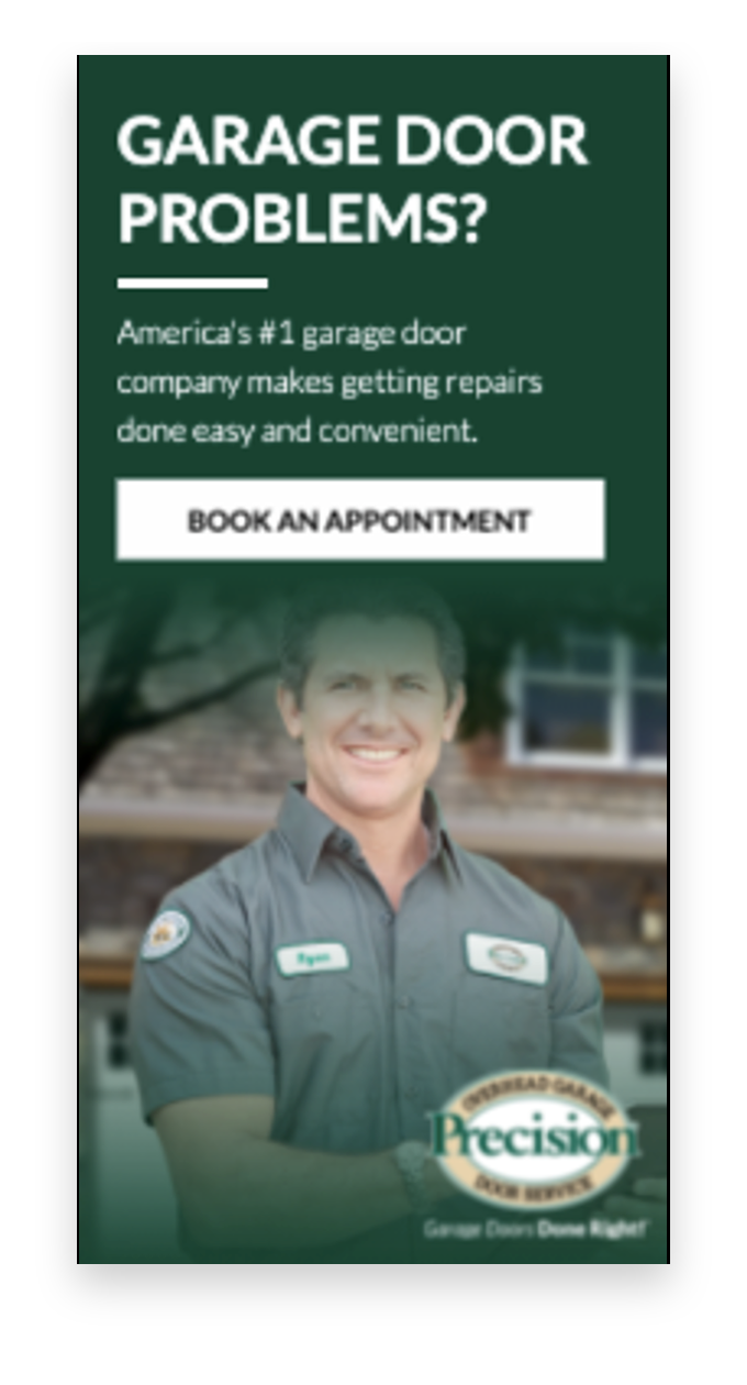 Precision Garage Door mobile advertisement